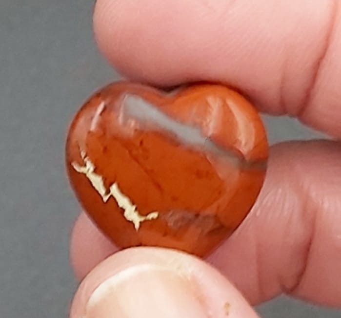 Rode Jaspis hartje - Afbeelding 2