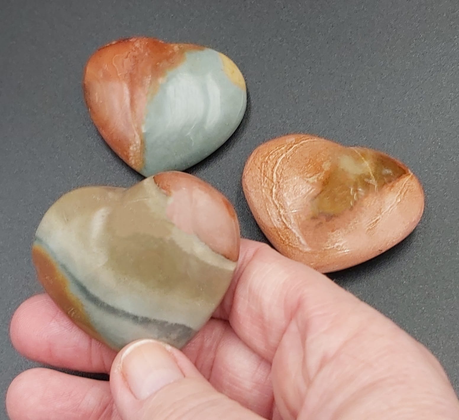 Polychroom Jaspis hart - Afbeelding 2