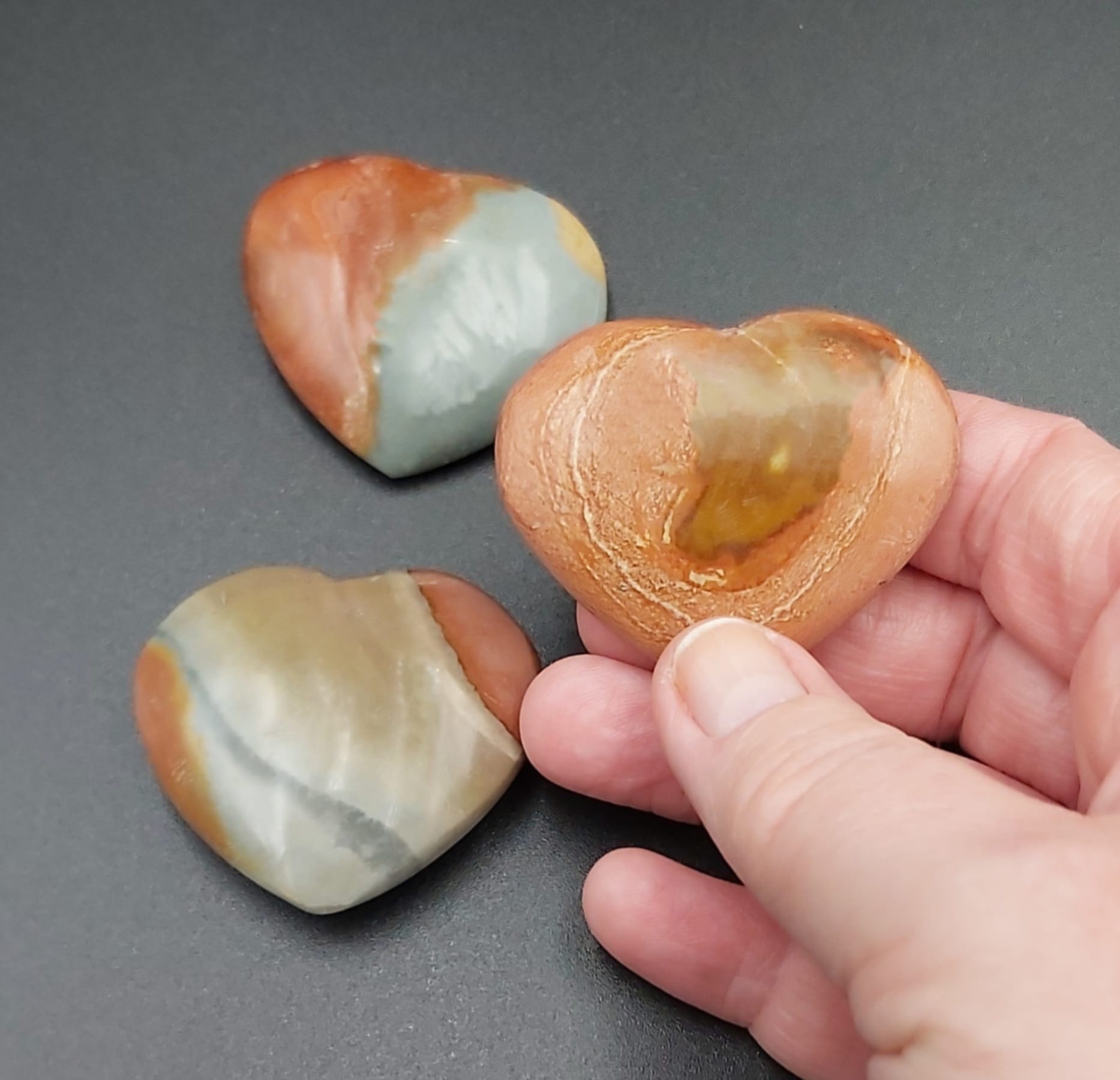 Polychroom Jaspis hart - Afbeelding 3